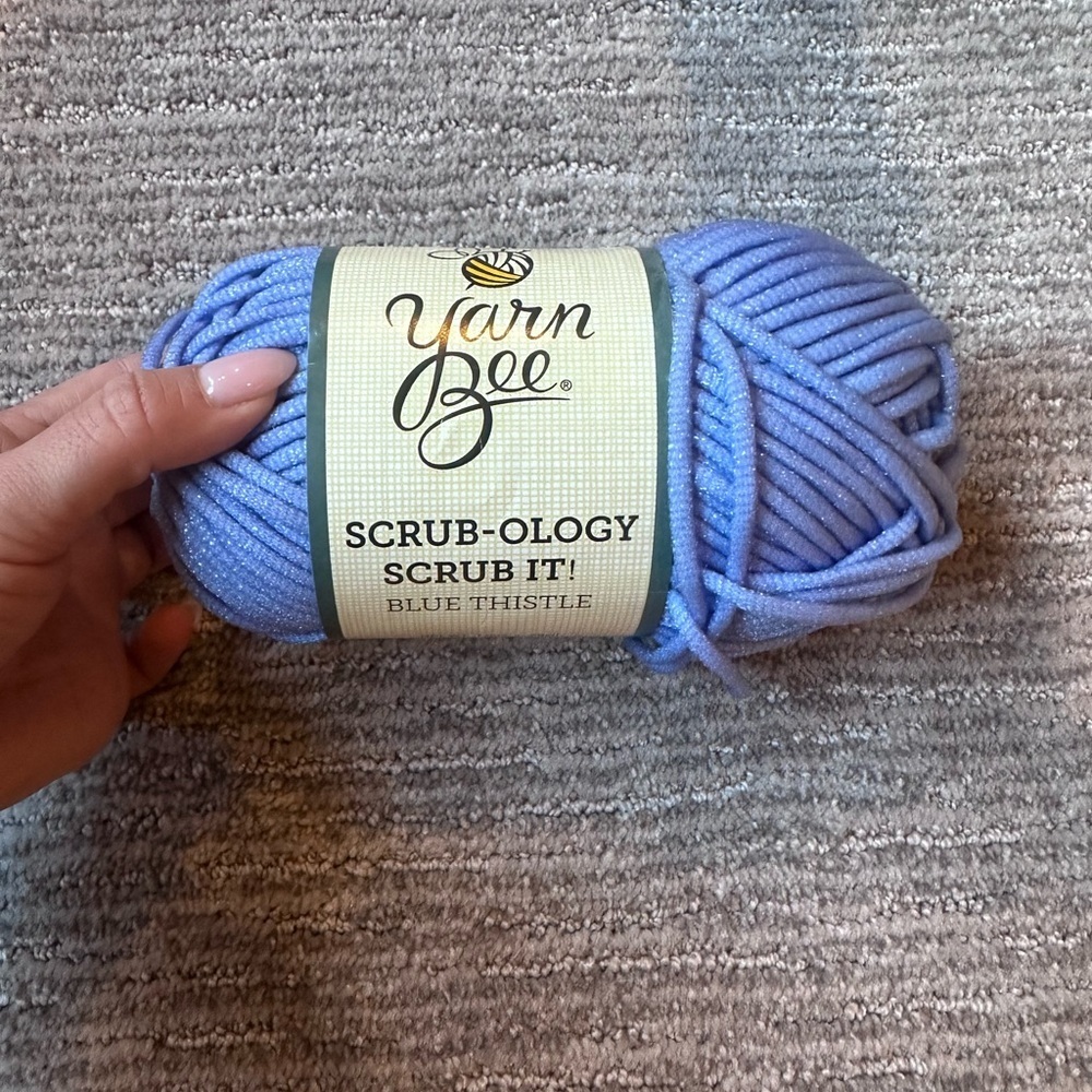 Yarn Bee Scrub-Ology Scrub It! Exfoliating Bath Yarn - Blue Thistle